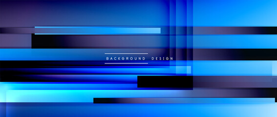 Dynamic lines on fluid color gradient. Trendy geometric abstract background for your text, logo or graphics