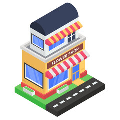 
Editable vector design of flower shop icon

