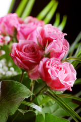 Beautiful bouquet of pink and white flowers