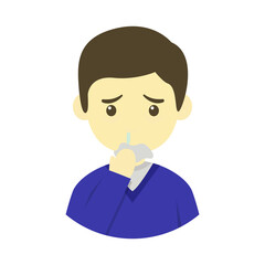 People with Flu Disease Illustration