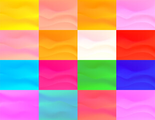 Set of soft wavy lines abstract backgrounds with vibrant pastel color tone. Ideal for business card, banner, brochure & flyer cover design or website landing page.
