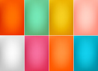 Set of gradient art and geometric style background with triangle shapes.
