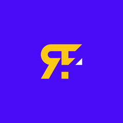 Obraz premium monogram rf business logo design