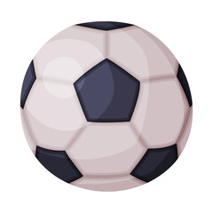 Soccer Football Ball, Fitness and Sports Equipment Vector Illustration on White Background