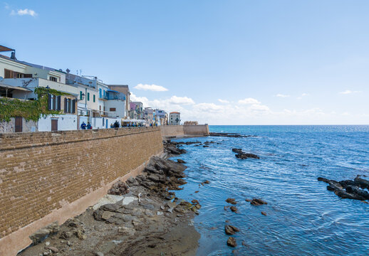 Alghero (Italy) - The marine and touristic city on the in Sardegna island, catalan colony with spanish culture and dialect. Here a view of historic center.