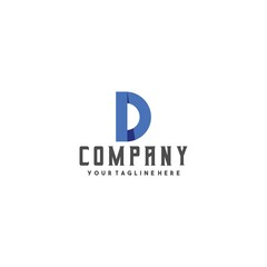 Creative letter d logo design vector