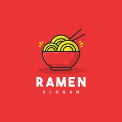 Creative ramen icon logo illustration