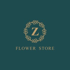 Creative monogram letter z frame luxury logo design