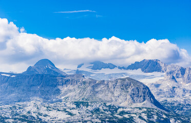Panoramic view of the Dachstein Mountains of Upper Austria.