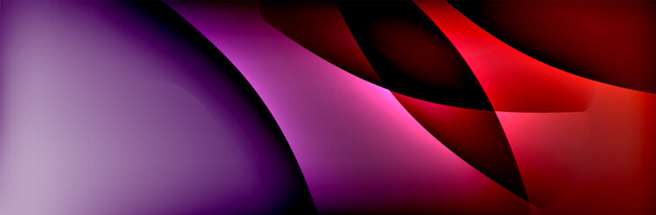 Fluid gradient neon color waves, vector abstract background