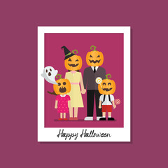 Halloween Family Image on Polaroid Photo Frame