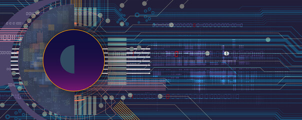 Obraz premium Artificial intelligence. Technology web background. Virtual concept