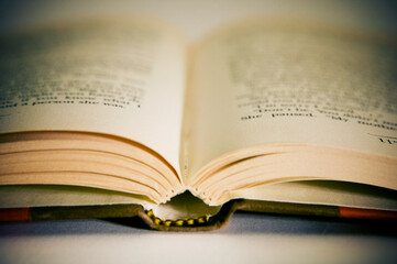 open book on table