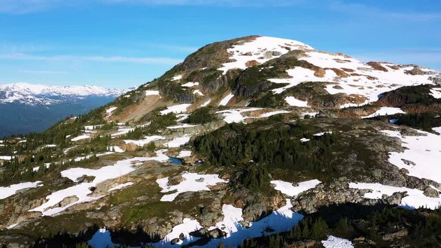 Alpine Mountain Scene On A Summer Morning