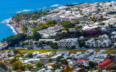 Naklejka na ściany i meble view of the city, Saint-Denis, Reunion island 