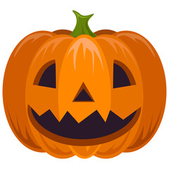 Vector illustration on white background. Pumpkin icon in simple style isolated vector illustration