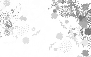 Light Gray vector elegant template with flowers
