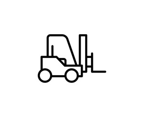 Forklift line icon