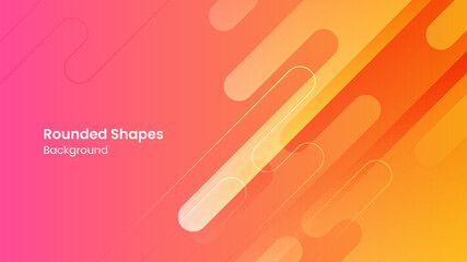 Abstract Pink and Orange Rounded Shapes Background