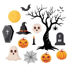 Halloween elements vector