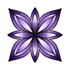 Colorful mandala ornament illustration. Yoga style chakra medtitation
