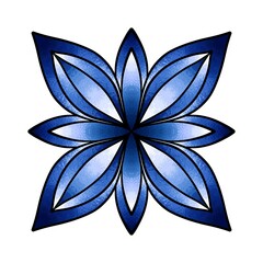 Colorful mandala ornament illustration. Yoga style chakra medtitation