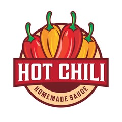 Hot chili logo design with illustration of chili pepper
