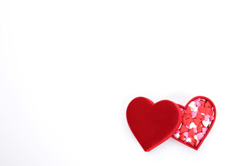 heart shaped sweets in the box