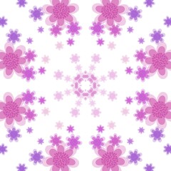 Symmetrical daisy flower illustration background