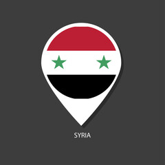 Syria flag Vector marker with flags.
