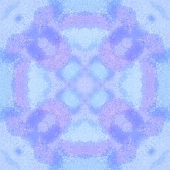 Obraz premium Symmetrical blue watercolor background with texture