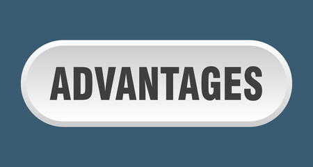 advantages button. rounded sign on white background