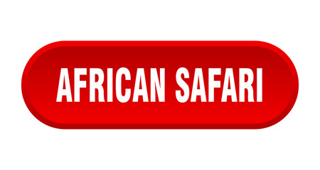 african safari button. rounded sign on white background