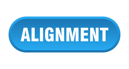 alignment button. rounded sign on white background