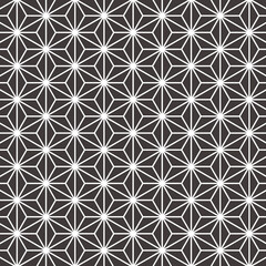 麻の葉模様　黒　2