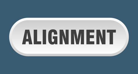 alignment button. rounded sign on white background