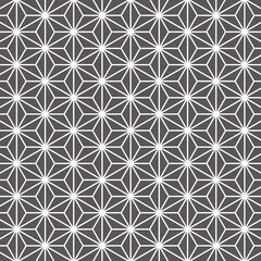 麻の葉模様　黒　3