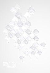 Abstract geometric background with perspective effect and white copyspace area.