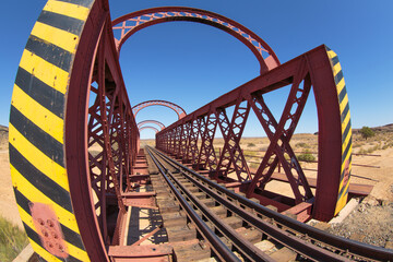 Historic railway bridge in South Namibia