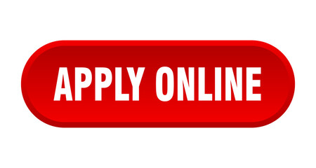 apply online button. rounded sign on white background
