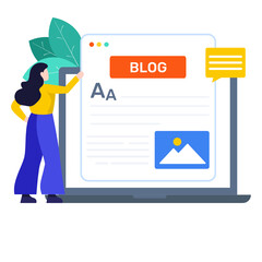 
An illustration design of blog management 
