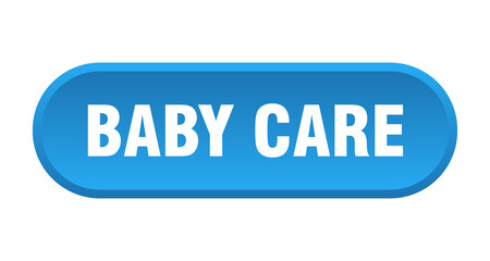 baby care button. rounded sign on white background