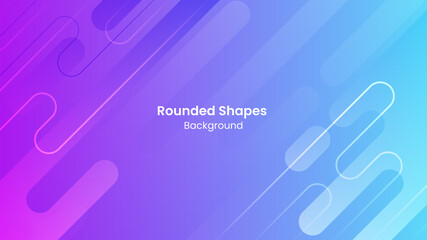 Abstract Blue and Purple Rounded Shapes Background