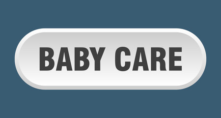 baby care button. rounded sign on white background