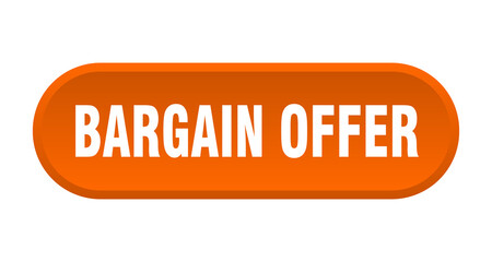 bargain offer button. rounded sign on white background