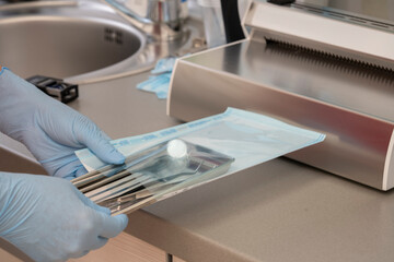 preparation for sterilization of dental tools