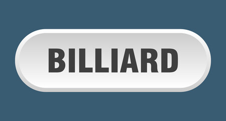 billiard button. rounded sign on white background