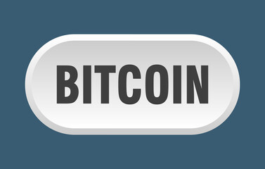 bitcoin button. rounded sign on white background