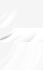 Set of smooth wavy lines banners, backgrounds.