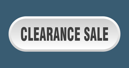 clearance sale button. rounded sign on white background